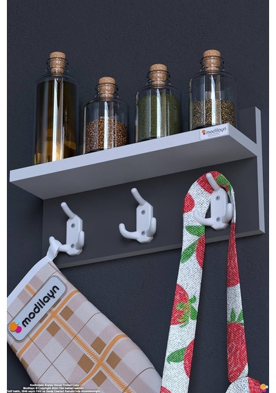 Kedi 9 Kancalı Mutfak Askısı 3'lü Set 41,4x19 Cm - Şık Tasarım, Çok Amaçlı Düzenleyici Ve Yer Tasarrufu Gri Kedi 9 Kancalı Mutfak Askısı 3'lü Set 41,4x19 Cm - Şık Tasarım, Çok Amaçlı Düzenleyici Ve Yer Tasarrufu Gri
