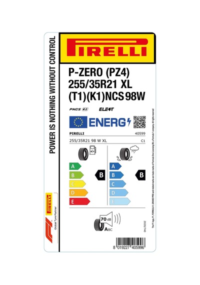 Pirelli 255/35R21 98W Xl P Zero T1 Ncs Elt Yaz Lastiği Lastigi 2025