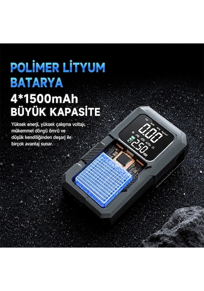 Ally 4 İn1 Jump Starter Lastik Sisirme Pompası Ve Powerbank Özellikli Starter Akü Takviye Seti
