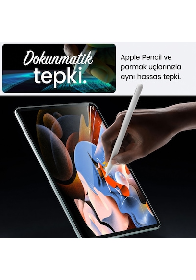 Engo Apple Uyumlu iPad  11. Nesil A16 Ekran Koruyucu 11 inç 9H Parlak Nano Şeffaf A3354 A3355 ile