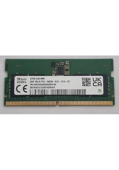Sk Hynix 8gb Ddr5 5600mhz Sodımm Hmcg66agbsa095n Notebook Dizüstü Bilgisayar Rami