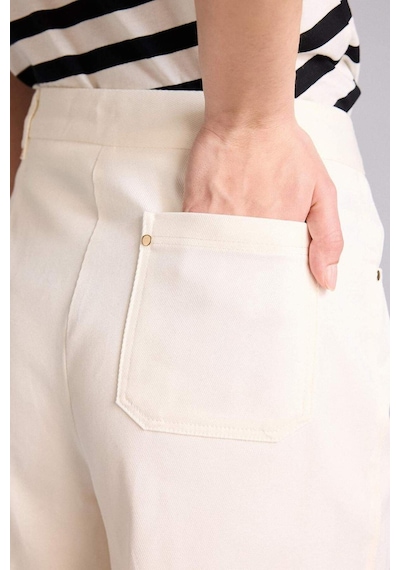 Defacto Straıght Fıt Yüksek Bel Gabardin Pantolon H0093ax26spwt84 Beyaz-wt84