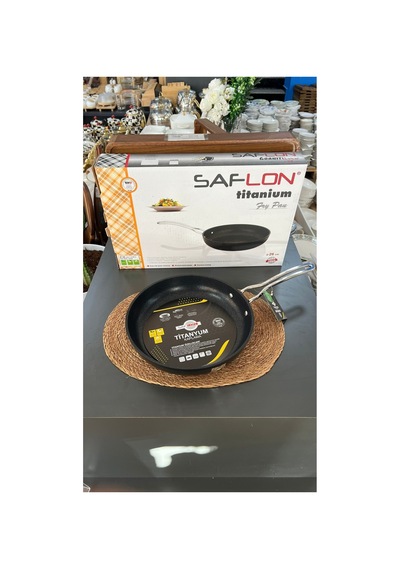 Safinox 26 Cm Titanyum Metal Tek Kulplu Tava Siyah - 673283731 Siyah