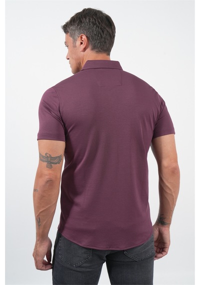 İmza Bordo İtalyan Yaka Kısa Kol Cepsiz Slim Fit Pamuklu Gömlek 1004260158 İmza Bordo İtalyan Yaka Kısa Kol Cepsiz Slim Fit Pamuklu Gömlek 1004260158