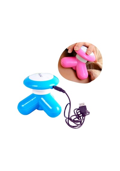 3 Başlıklı Titreşimli Usb Şarjlı Mini El Masaj Aleti Beyaz
