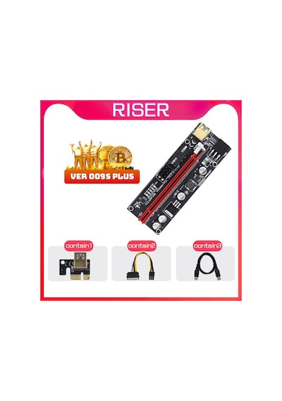 Riser Ver009S Pcı-E 1X To 16X Usb 3.0 Kart 4748P Uzatma V009S Btc