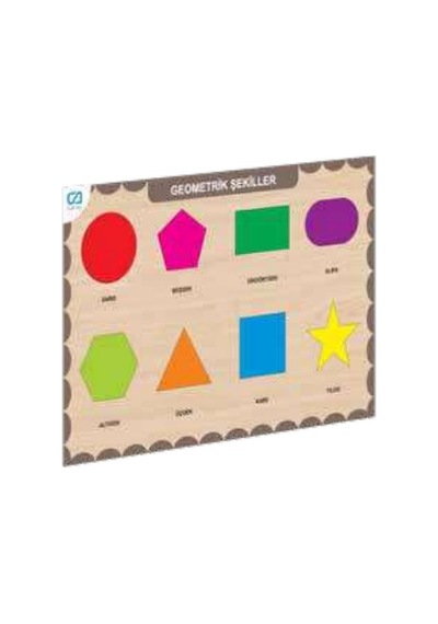 Ahşap Geometrik Şekiller Eğitici Set