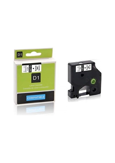 Dymo D1 Serisi Beyaz Etikete Siyah 53713 24Mmx7M