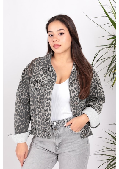 Lacarino 7709 Kadın Jean Ceket VİZON