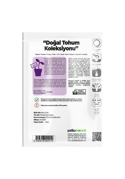 25 Adet Ata Tohumu Altın Çilek