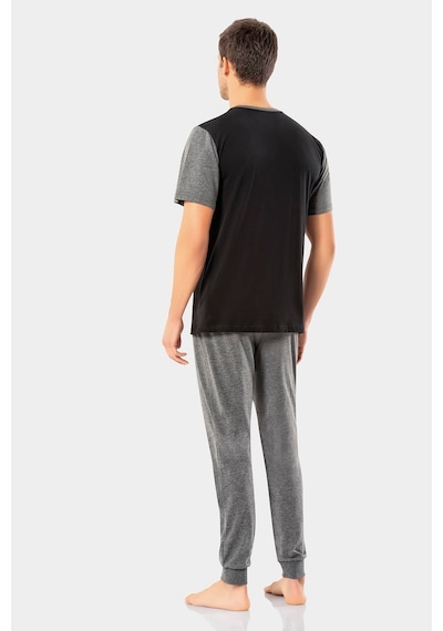Erdem Siyah Erkek Yazlık Pijama Takımı 2023-04 Siyah