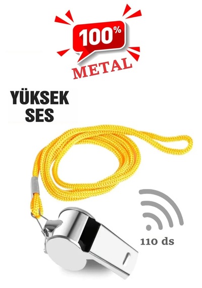 Metal Düdük - 110 Desibel 5615 Acı Kahverengi