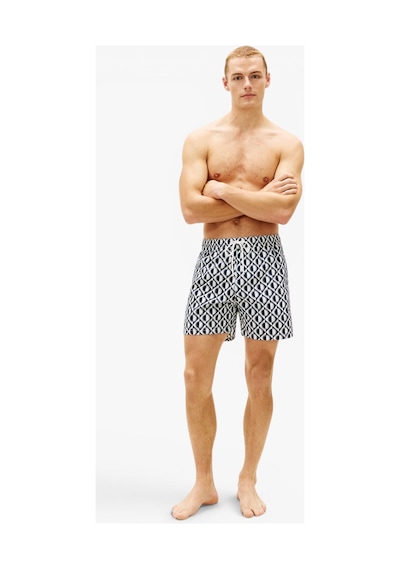 Tommy Hilfiger Medıum Drawstrıng Prınt Erkek Beyaz Deniz Şortu - Um0um03491-24259