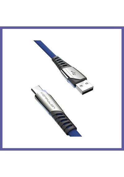 Bezos Konfulon Dc18 Type-c Kablo 1m 5a - Mavi Nıda Type-c+kablo