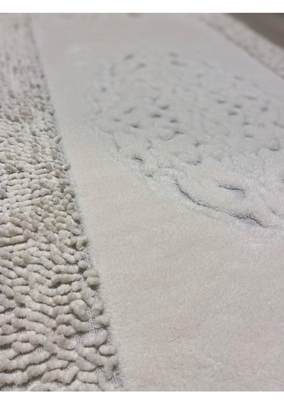 Pamukkent Süper Emici 2'li%100 Pamuk Ultra Lüks Banyo Paspası Seti 60x100 Cm Ve 50x60 Cm Beyaz Çok Renkli