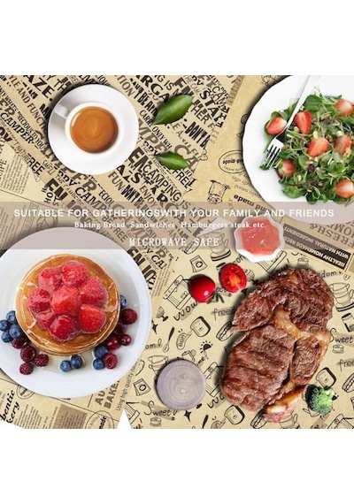 100 Adet Vintage Gazete Desenli Yağ Geçirmez Sunum Kağıdı 25x35 Cm Hamburger, Fast Food, Mangal Ve Paket Servis İçin Gıda Altlığı Açık Gri 100 Adet Vintage Gazete Desenli Yağ Geçirmez Sunum Kağıdı 25x35 Cm Hamburger, Fast Food, Mangal Ve Paket Servis İçin Gıda Altlığı Açık Gri