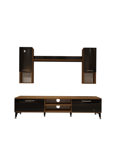 Decoraktiv Eko 5da Mdf Dvd Silver Tv Ünitesi Tv Sehpası Ceviz - Siyah