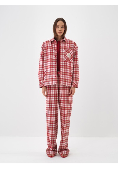 Kırmızı Formunu Koruyan Oversize Pantolon 201247