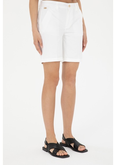 U.s. Polo Assn. Kadın Beyaz Şort / Bermuda 50281722-vr013 Beyaz