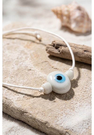 Handmade Bohem Beyaz Nazar Kolye Tj-bko11201 Gümüş