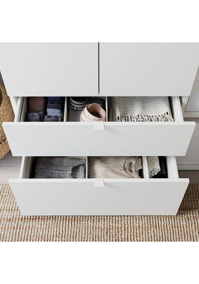 Ikea Beyaz Ferah Kapaklı Gardırop 105x37x140 Cm