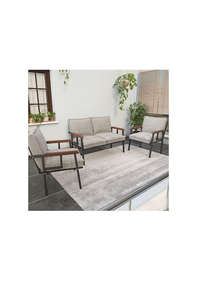 Mygusi Modern Balkon, Bahçe, Cafe, Metal Kanepe Koltuk Takımı , Bahçe Mobilyası, 211 - Krem Mygusi Modern Balkon, Bahçe, Cafe, Metal Kanepe Koltuk Takımı , Bahçe Mobilyası, 211 - Krem
