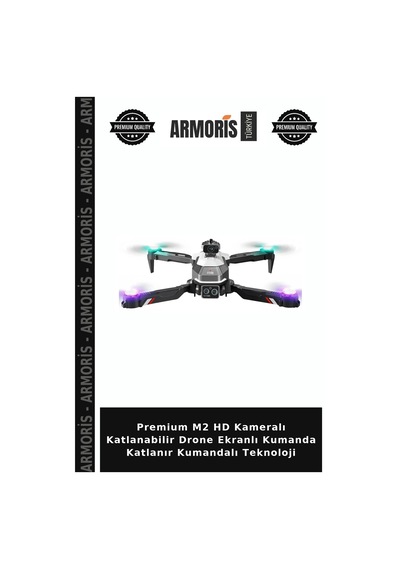 Premium M2 Hd Kameralı Katlanabilir Drone Ekranlı Kumanda Katlanır Kumandalı Teknoloji