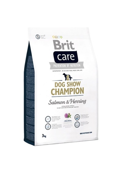 Brit Care Dog Show Champion Somon ve Ringa Balıklı Yetişkin Köpek Maması 3 KG
