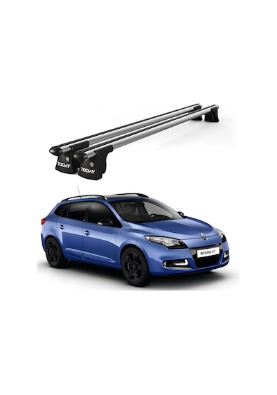 Trio-ı Renault Megane Kombi 2003-2008 Uyumlu Kilitli Ara Atkı 120cm Port Bagaj Tavan Barı