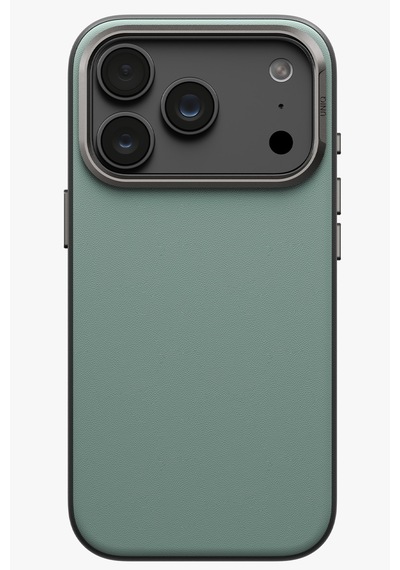 Apple iPhone Uyumlu 18 Pro Kılıf Lyden Ds Çift Tonlu Vegan Deri Magsafe Özel Tasarım Koruyucu Şık Kapak Yeşil