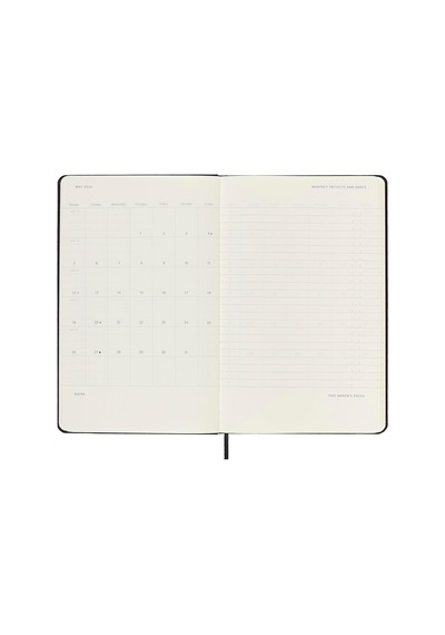 Pro 12 Ay 2025 Haftalık Dikey Planlayıcı, Sert Kapak, Büyük 5" X 8.2" , Siyah, 288 Sayfa Çok Renkli