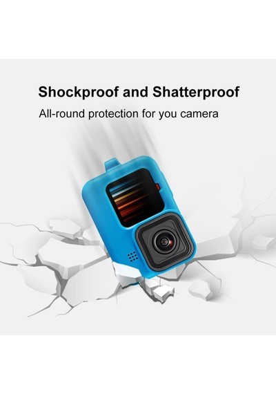 Sanger Go212a Gopro Hero 9 Silikon Kılıf Mavi