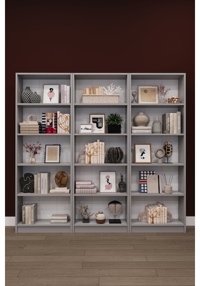 Lüks 15 Raflı Ev Ofis Kitaplık %100 Mdf Modern Dekoratif Kütüphane Kitaplık K004 Kül Gri Lüks 15 Raflı Ev Ofis Kitaplık %100 Mdf Modern Dekoratif Kütüphane Kitaplık K004 Kül Gri