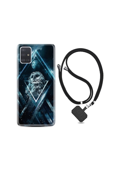 Samsung Uyumlu Galaxy A51 Kılıf Ipli Askılı Old Owl 1649
