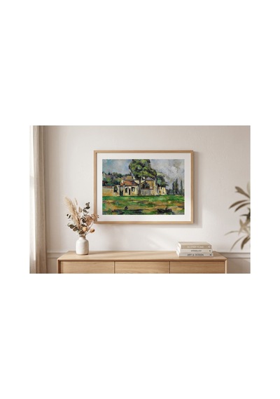 Modern Sanat Cézanne Marne Kıyıları Çerçevesiz Poster 21x30 Cm A4 Tablo Modern Sanat Ekspresyonizm