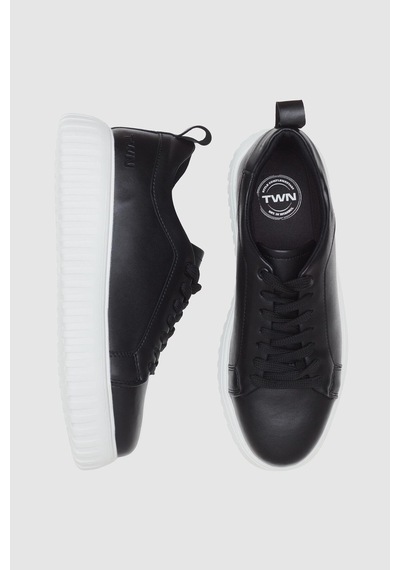D's Damat Siyah Kalın Beyaz Tabanlı Bağcıklı Sneaker Ayakkabi 3EC09ORT0381 Siyah D's Damat Siyah Kalın Beyaz Tabanlı Bağcıklı Sneaker Ayakkabi 3EC09ORT0381 Siyah