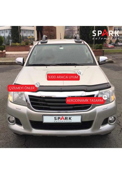 Toyota Hilux 2012-2015 Yıl Aralığı Uyumlu Kaput Rüzgarlığı 4mm Siyah