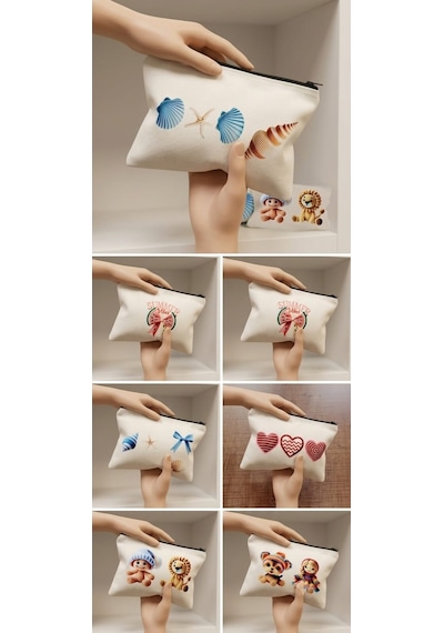 Wisheratelier Örme Sevimli Desenli Bez El Çantası