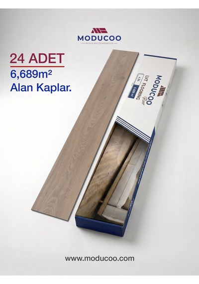 Moducoo Antik Ladin Kendinden Yapışkanlı Pvc Yer Döşeme Parkesi Su Geçirmez Zemin Kaplama 6,68 M²