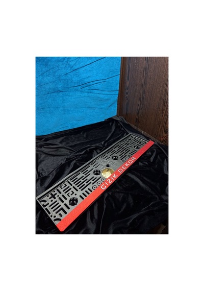 Kişiye Özel Simli Kırmızı Premium Plakalık - 604766510