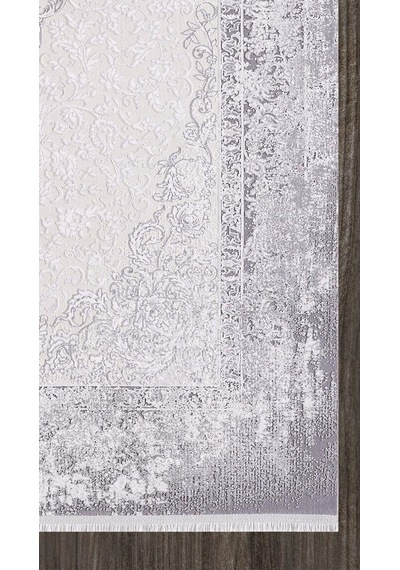 By Özer Halı Krem Renk Gri Bordürlü Klasik Stil Artemis Halı Dream 09707e Salon Halısı Çok Renkli