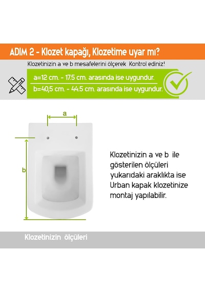 Urban Yavaş Kapanan Klozet Kapağı Beyaz