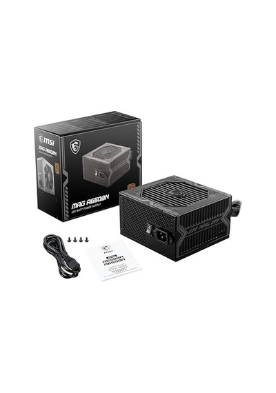 Msı Mag A650bn Atx Pc Güç Kaynağı 650 Watt, Modüler Değil, 80 Plus Bronz, Siyah