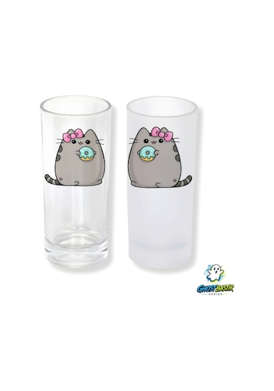 Pusheen Buzlu / Buzsuz Seçenekli Rakı Bardağı 1 Adet Şık Sunum Bardağı 0295