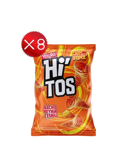 Yayla Hi'tos Nacho Peynir Çeşnili Mısır Çerezi 100 G X8