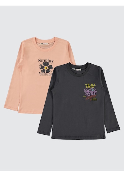 Civil Girls Kız Çocuk 2'li Sweatshirt 5-13 Yaş Antrasit