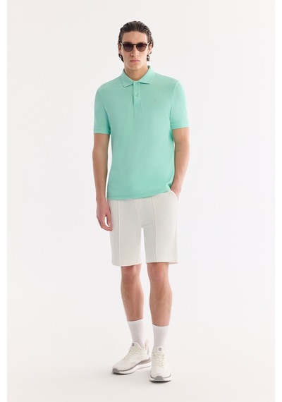 Avva Erkek Açık Yeşil Kıvrılmaz Polo Yaka %100 Pamuk Basic Regular Fit T-shirt B001032 Avva Erkek Açık Yeşil Kıvrılmaz Polo Yaka %100 Pamuk Basic Regular Fit T-shirt B001032