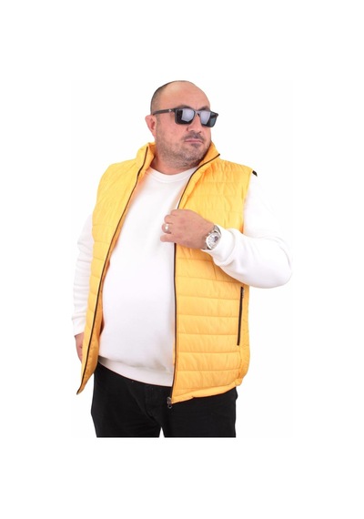 Moc Grande Mocgrande Büyük Beden Jessica Su Itici Yelek 22810 Sarı-Sarı