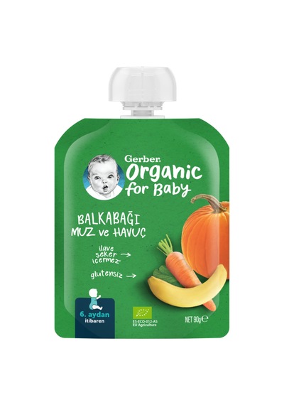 Organik Muzlu Ve Havuçlu Balkabağı Püresi 90 Gr 5'li Set - 658678179