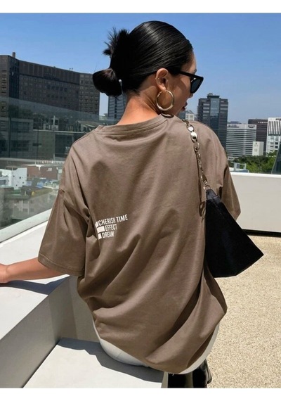 Unisex Effect Baskılı Oversize T-shirt 001